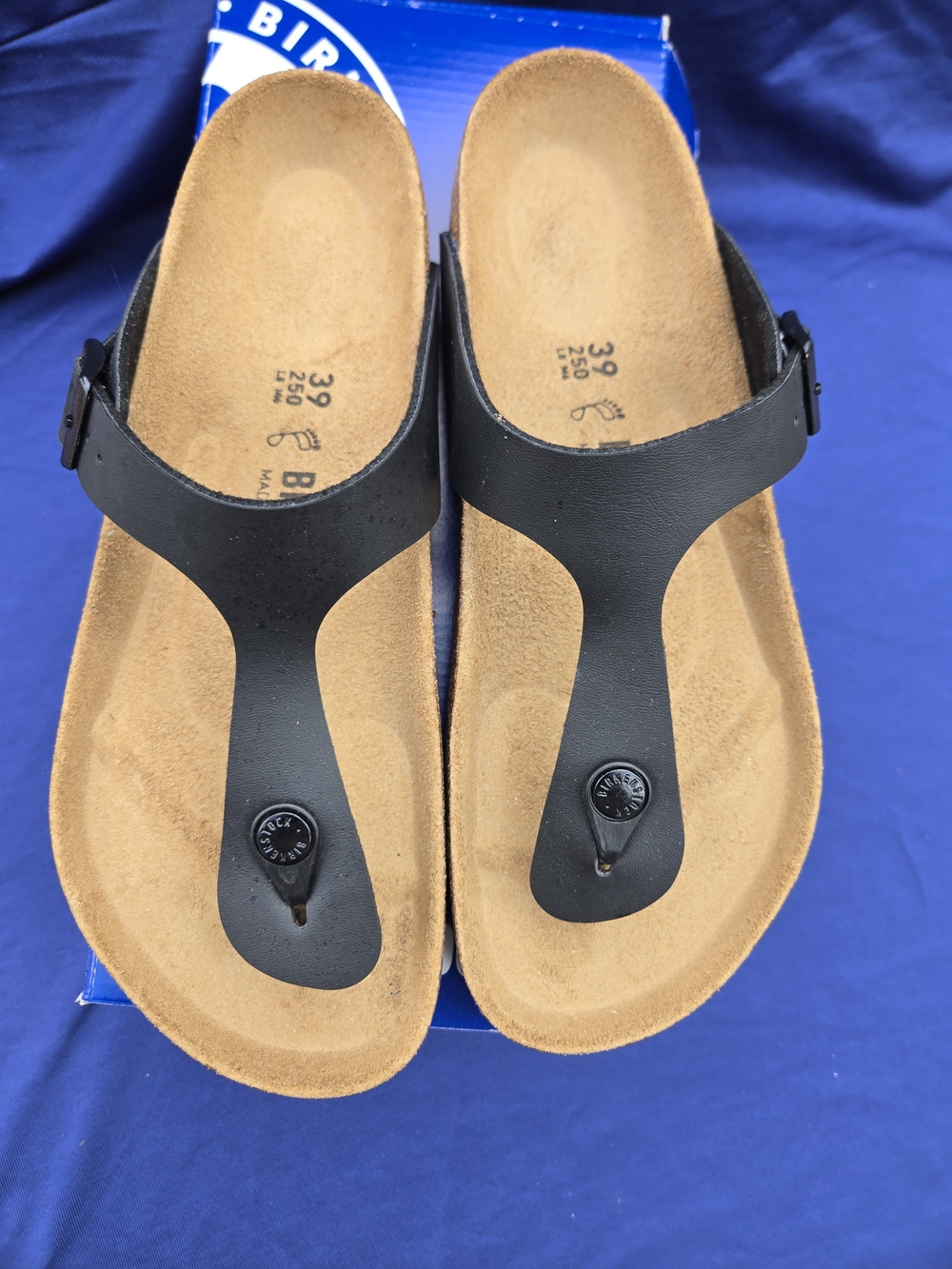 Birkenstock Black Gizeh-Style Thong Sandals
